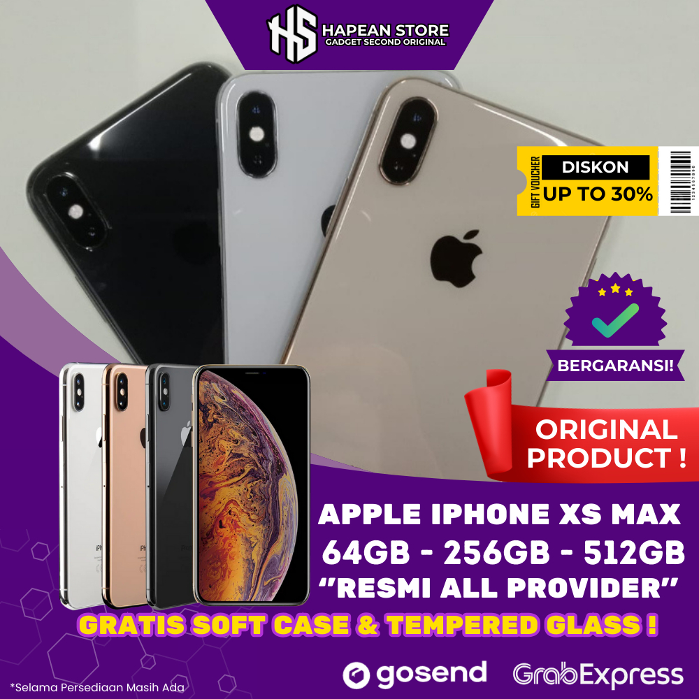 iPhone Xs Max | Xs | X 64GB 128GB 256GB 512GB Second Original Fullsett All Operator