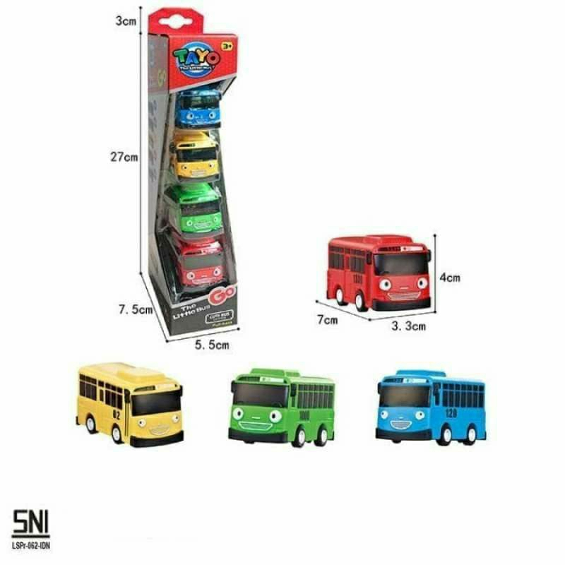 2088-4A Mainan Mobil Tayo Pull Back Isi 4 pcs Mobil Tayo Set Murah Mainan Anak Tayo Bus Little Bus G