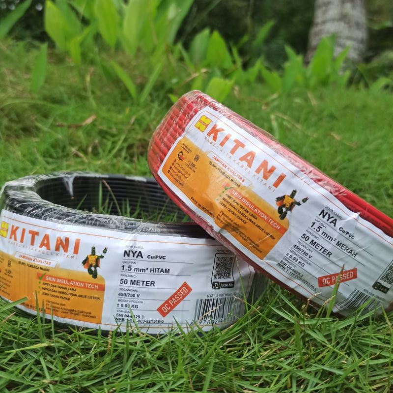 Kabel KITANI-NYA 1.5 mm²/Kabel Tembaga Kawat/50 Meter