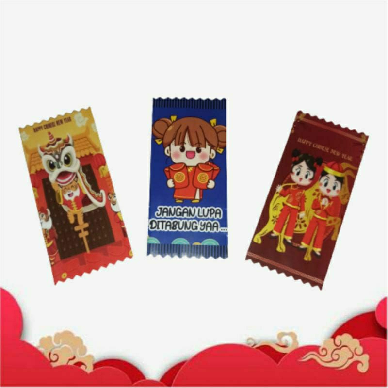 

10pcs Amplop imlek bentuk permen Angpao Hangbao Happy Chines New Year 2025