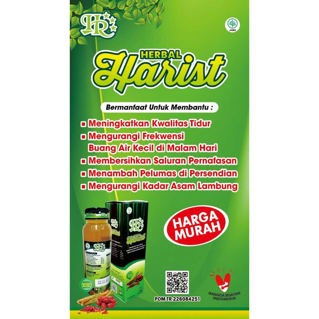 

Minuman Kesehatan Herbal Harist Paket 2 Botol bonus 1 botol kemasan 50 ml