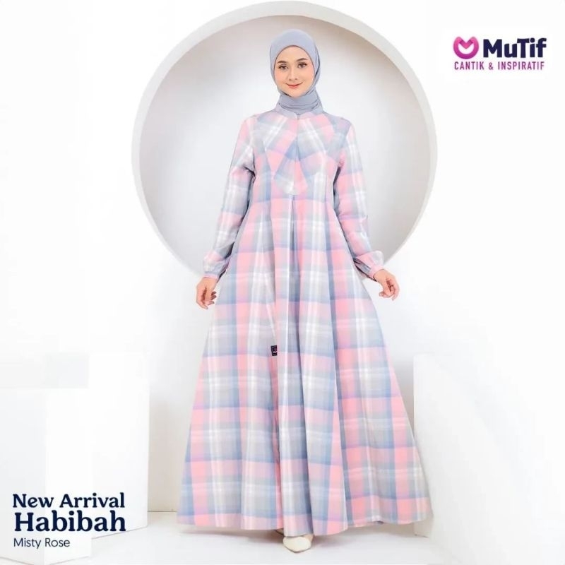 Mutif Habibah Misty Rose | Gamis Premium