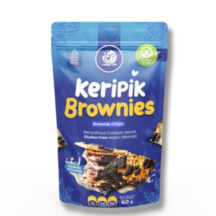 

[Gluten Free] Keripik Brownies Kering Cookies & Cream 60 g