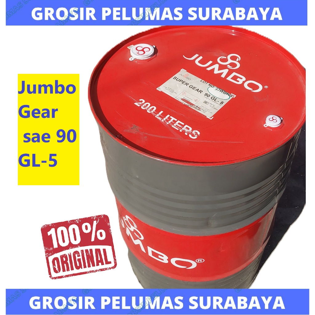 DRUM Oli Gardan Transmisi perseneleng JUMBO Super GEAR sae 90 140 GL5 Gear Box oil