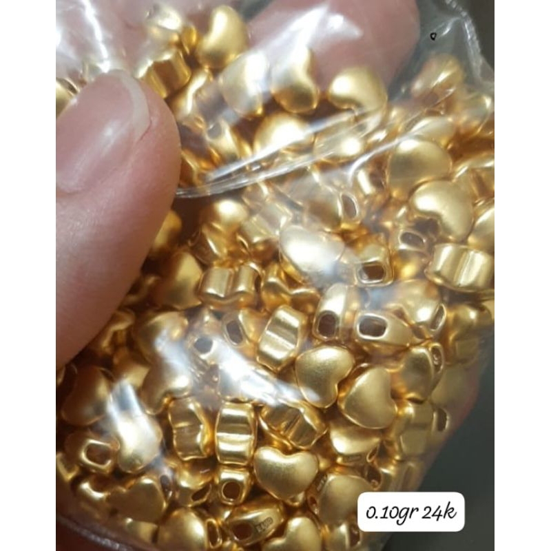 Charm Emas Hati 24K Hongkong 999%