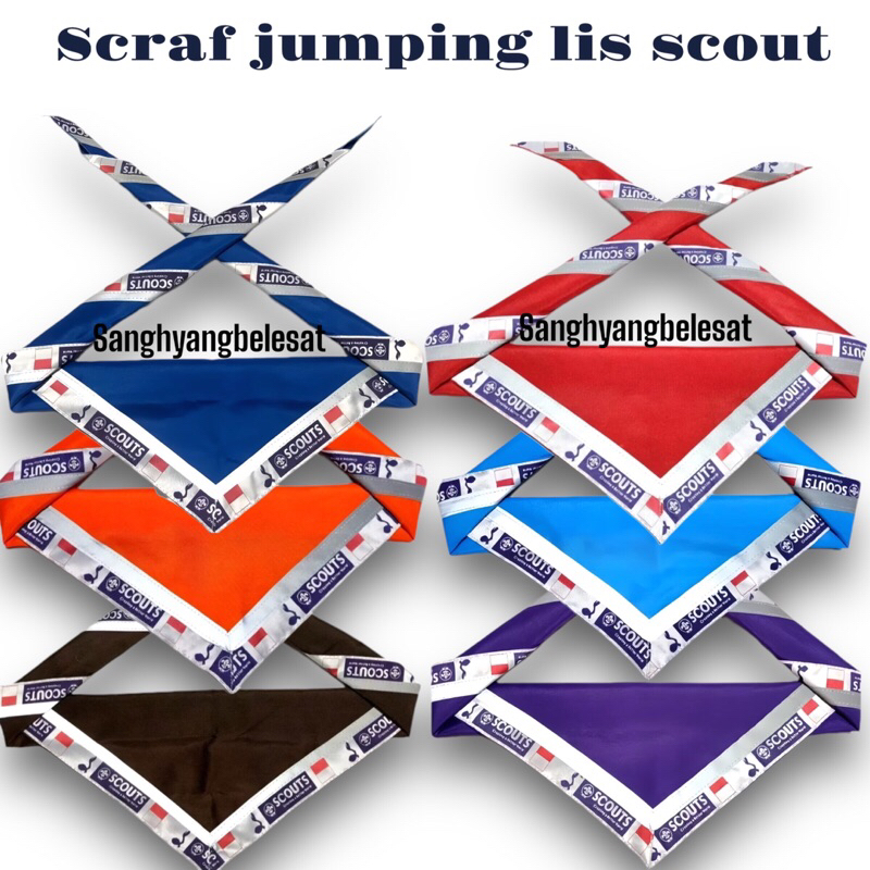 scraf pramuka scout scrap wosm menyala