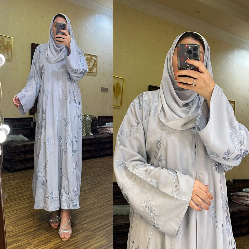 Abaya Dubai Abu bordir full abu