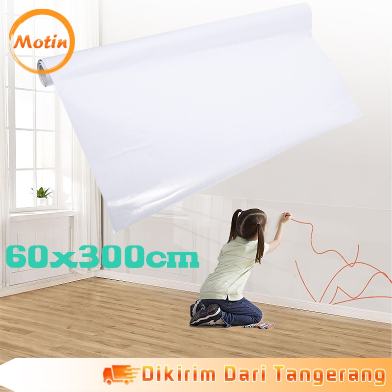 

3m Stiker Dinding Papan 60cm Papan Tulis Whiteboard Papan White Board Tempel