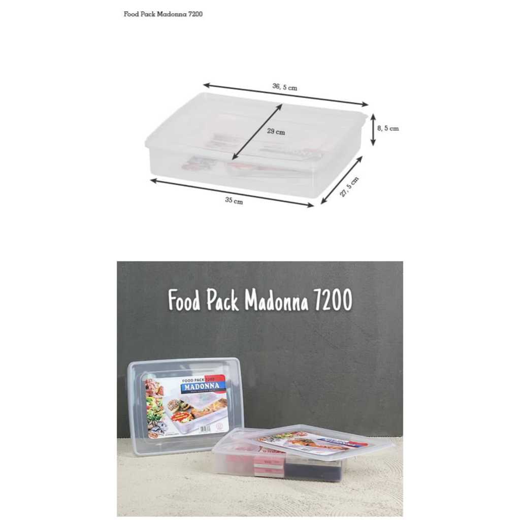 ( CNC ) Madonna Food Pack 7200  - Foodpack Madona - Tempat Penyimpanan Makanan