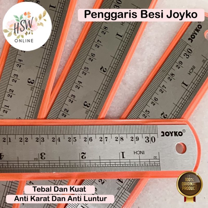 

Penggaris Besi Stainless Joyko 15cm 20cm 30cm 40cm 50cm 60cm