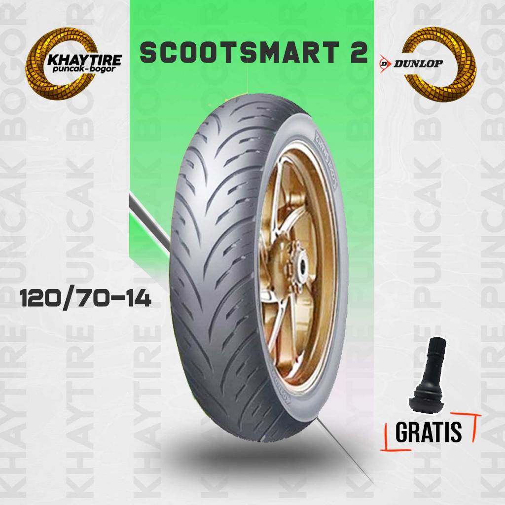 Ban Belakang Honda PCX Dunlop Scootsmart 2 120/70 Ring 14 Tubeless
