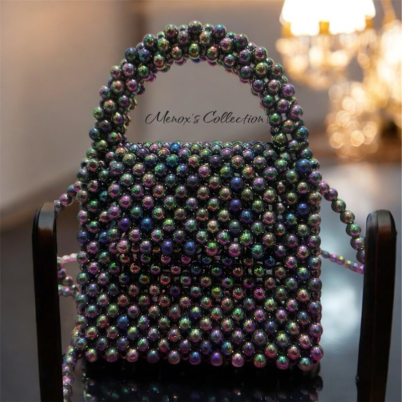 Tas mutiara / tas manik / tas kecil / tas slempang / tas hitam / tas coklat / tas silver / tas putih