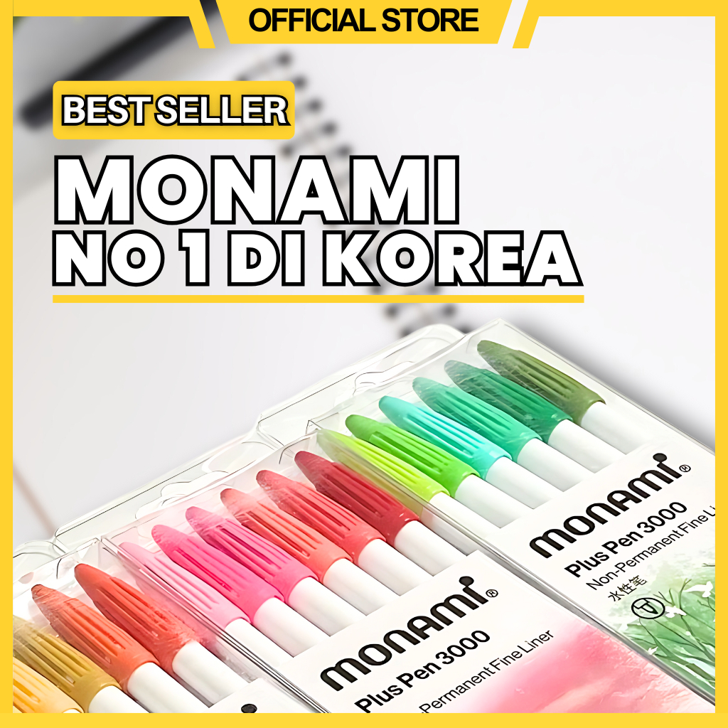 

Set Color Monami Plus Pen 3000 - Waterbased Fineliner Marker - Watercolor Pen