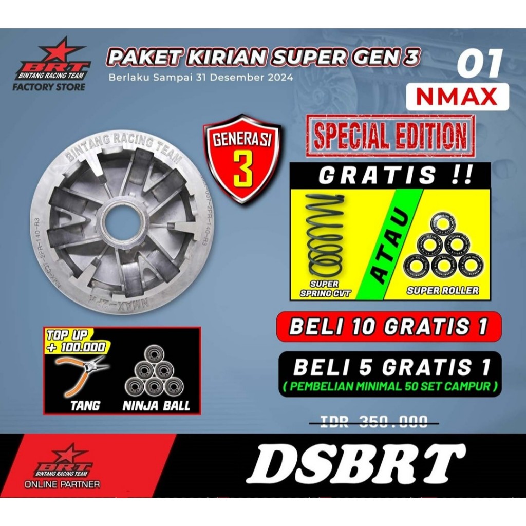 Pulley Pully Rumah Roller BRT NMAX AEROX LEXI All New NMAX AEROX