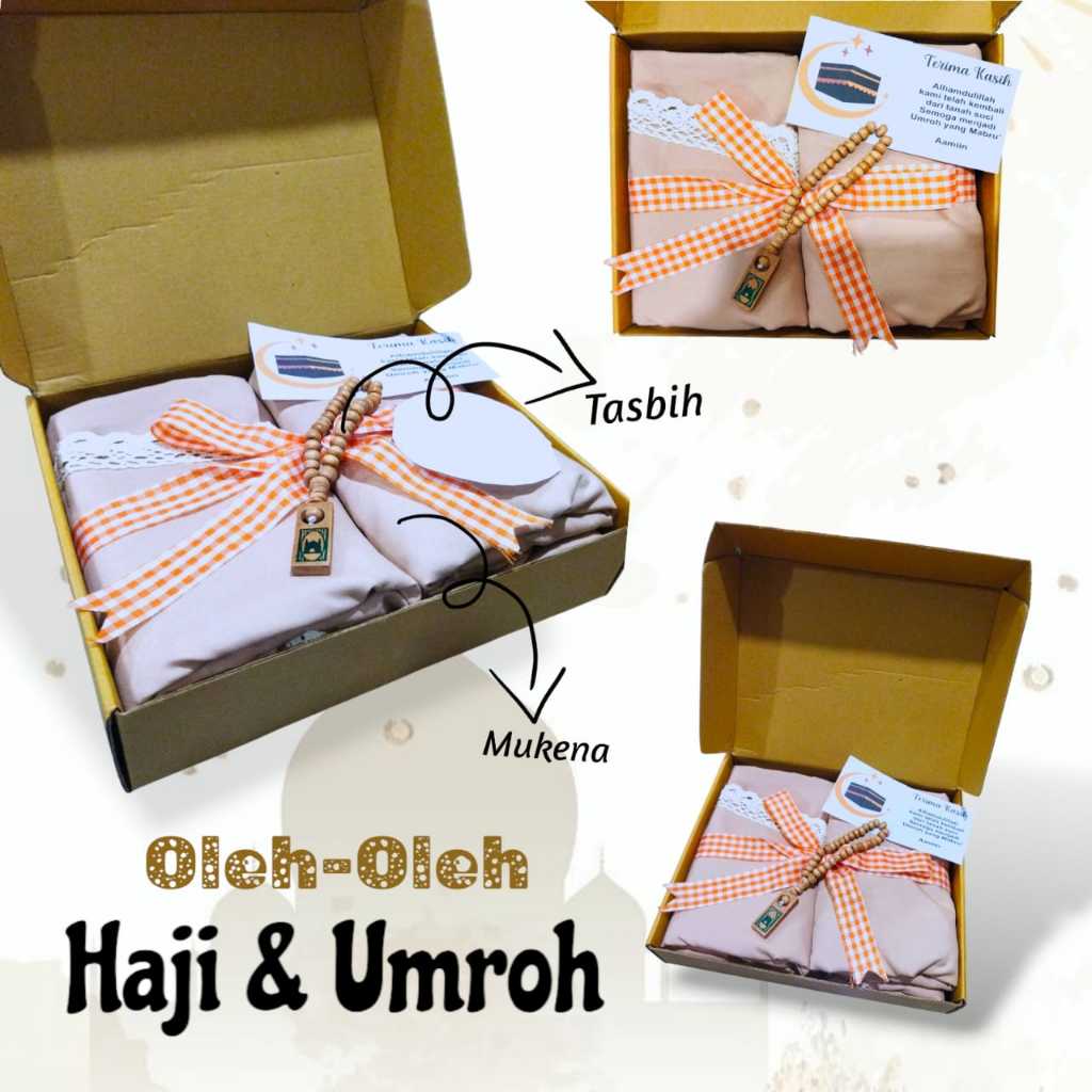 Hampers mukena untuk oleh oleh umroh dan haji