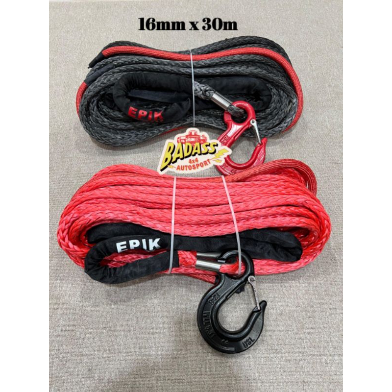 Tali Plasma Winch EPIK(Synthetic Rope) 16mmx30m untuk winch pto, gigglepin, 8274