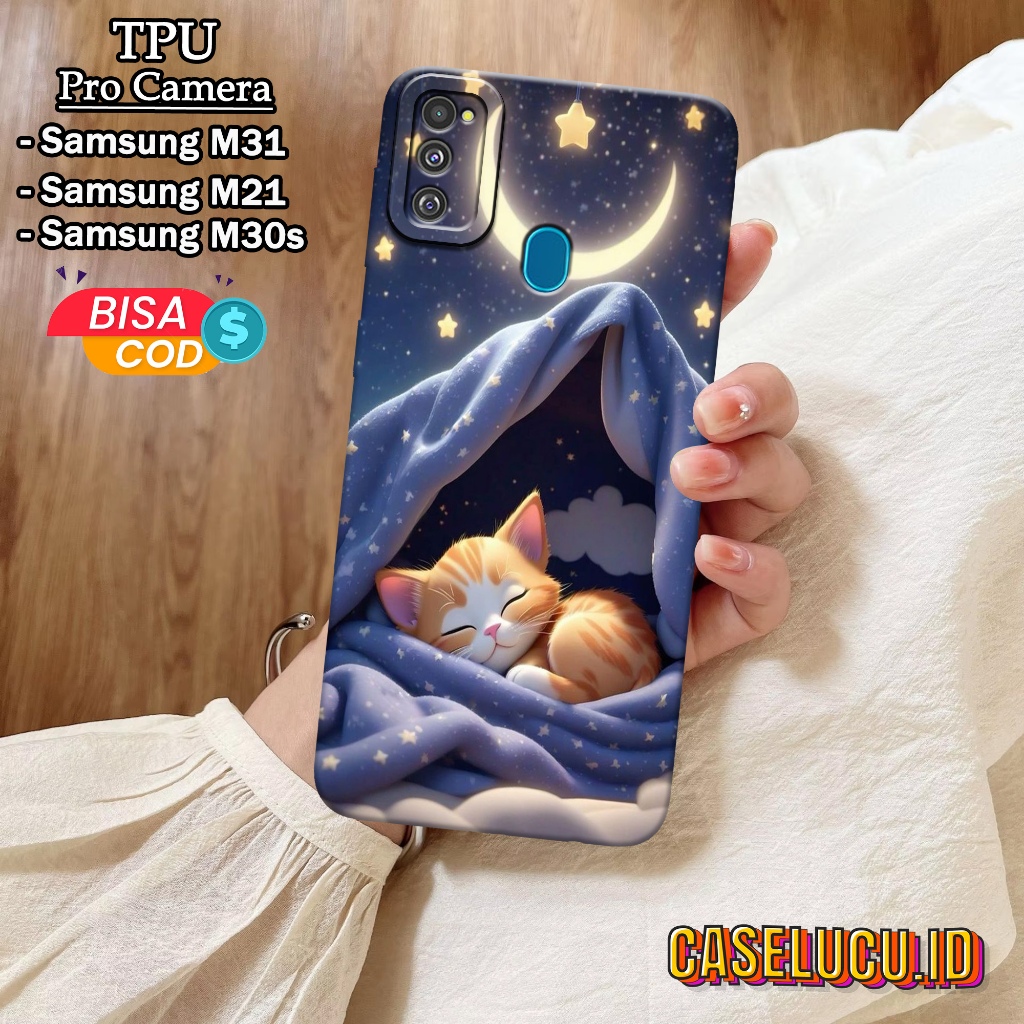 Casing Hp Samsung Galaxy M31 / M21 / M30s / M31 Prime Fashion Case Kucing Case Hp Samsung Galaxy M31