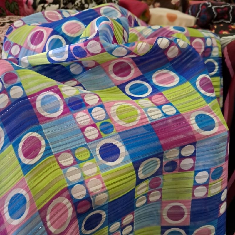 kain sifon motif - kain chiffon motif - kain chiffon doby premium