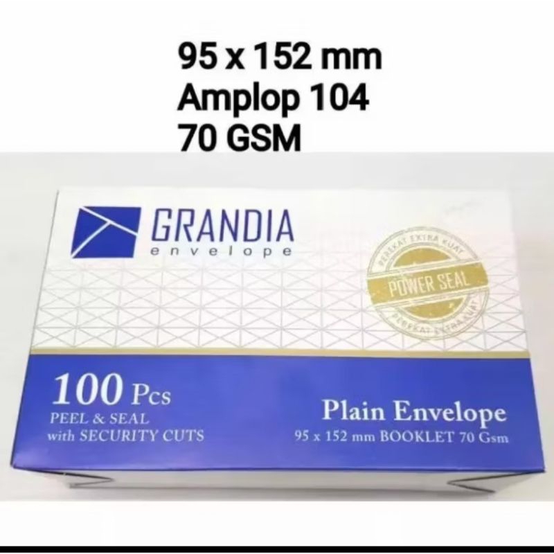 

1 PACK AMPLOP GRANDIA PUTIH 104 isi 100 lembar