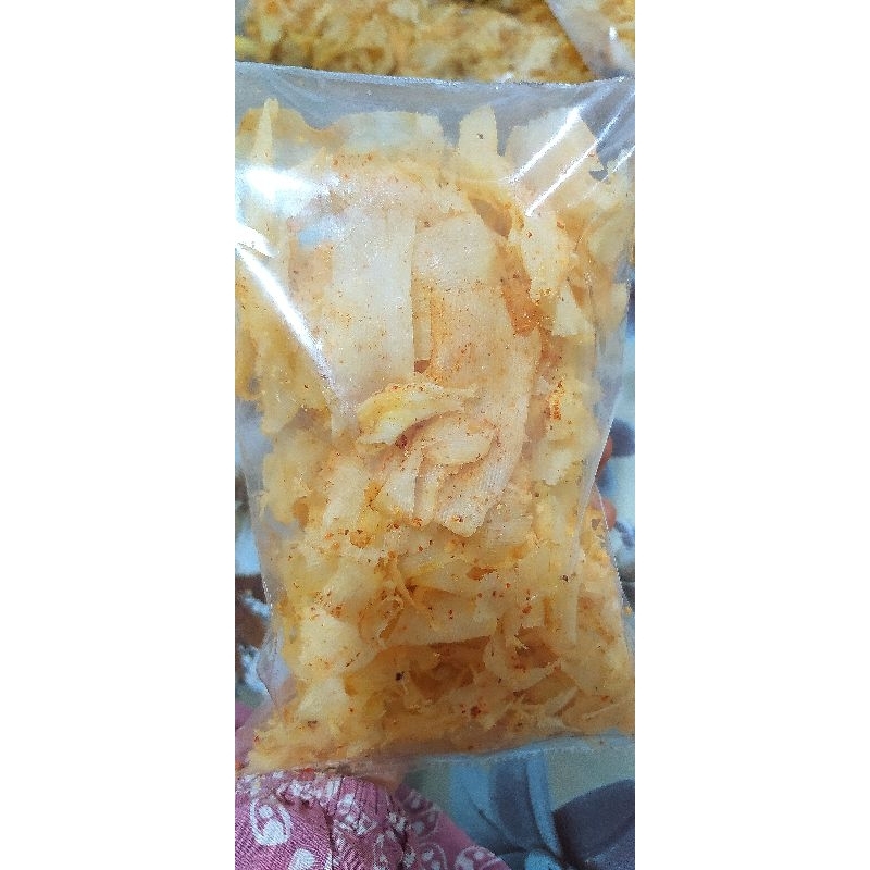 

keripik singkong ( pedas garlic )