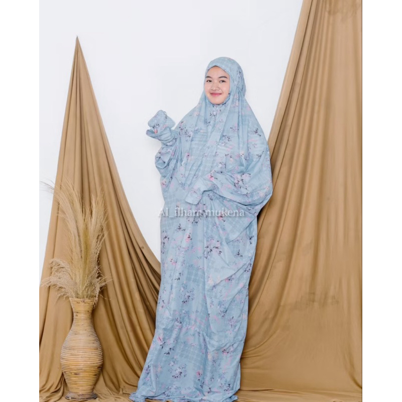 Mukena Traveling / Mukena parasut korea /Mukena terusan motif