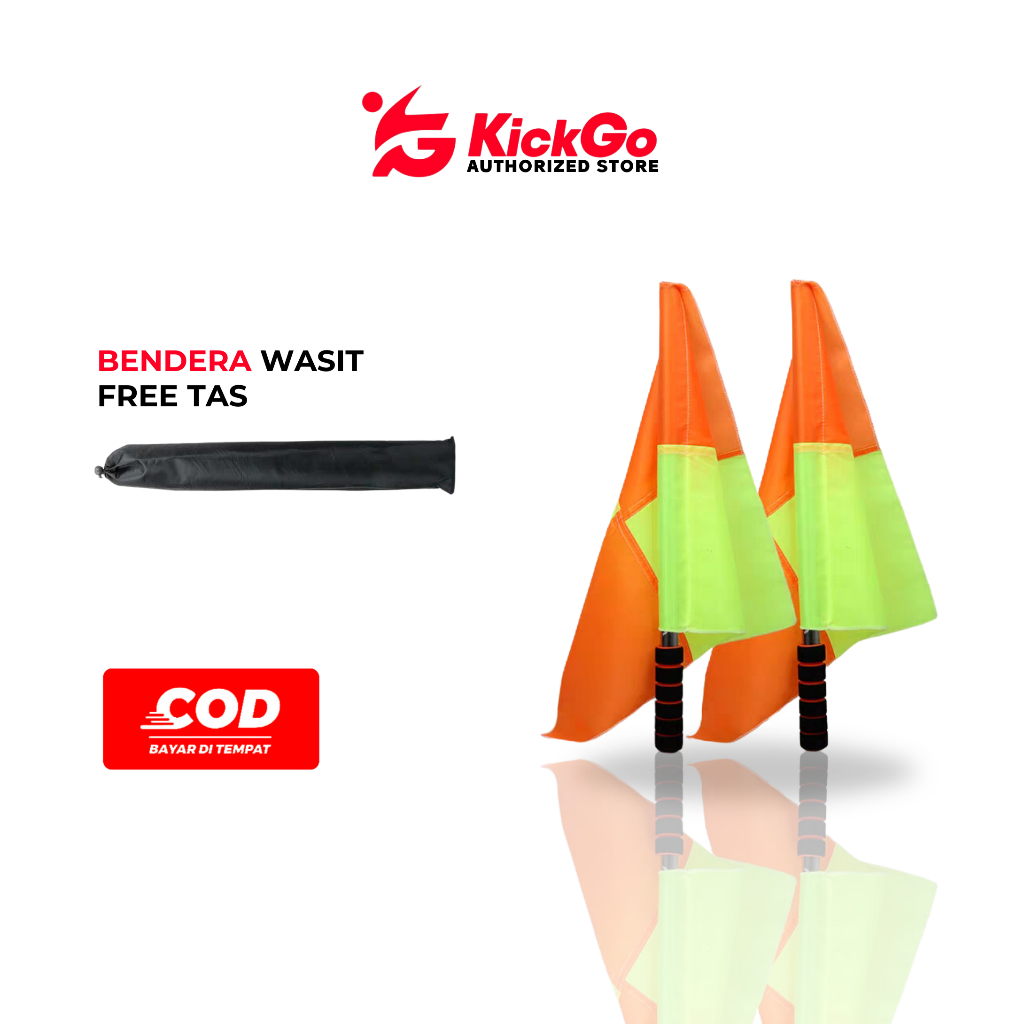 KickGo Bendera Asisten Wasit Hakim Garis Linesman Sepakbola Futsal Football Referee Assistant Flag