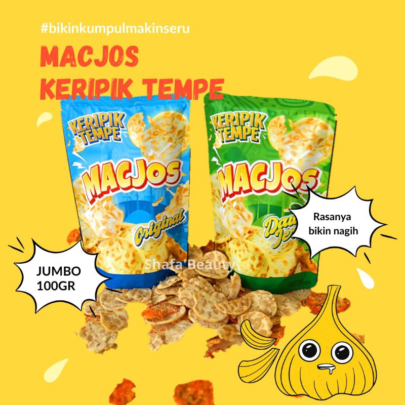 

⭐SB12⭐MACJOS SNACK KERIPIK TEMPE 100GR
