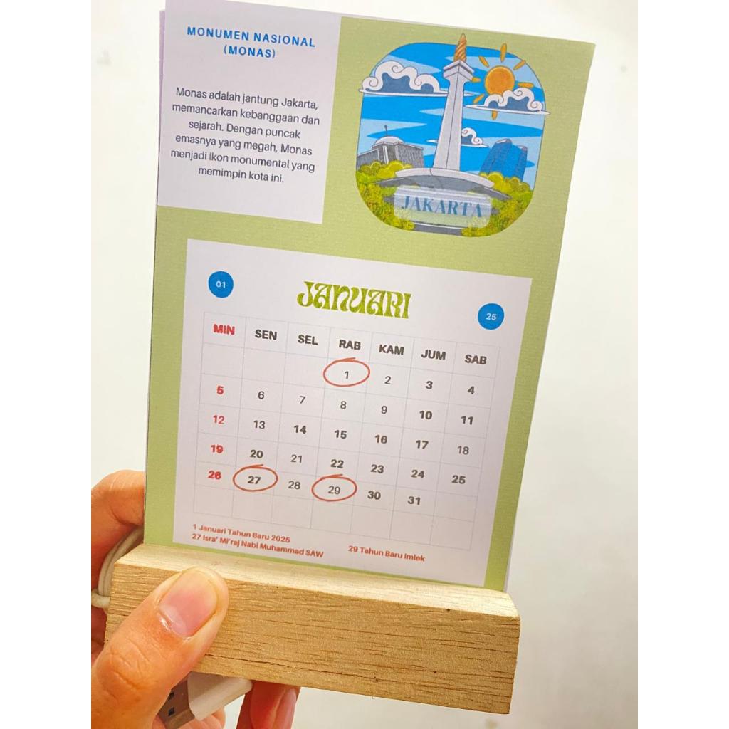 

Kalender Aesthetic Mini Tema Indonesia 2025 - Kalender Meja 2025 - Art Carton 230gsm
