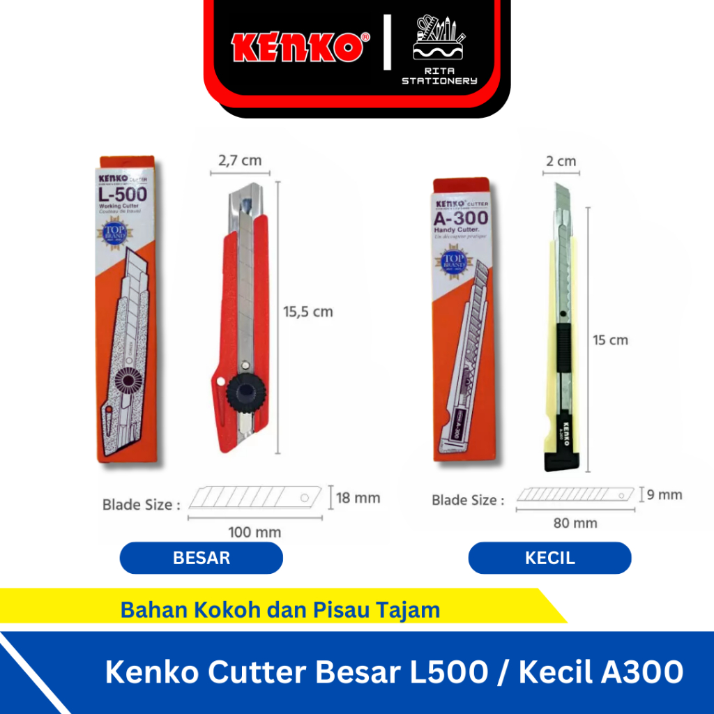 

Kenko Cutter Besar / Kecil Tajam Anti Karat - Kater L-500 / A-300