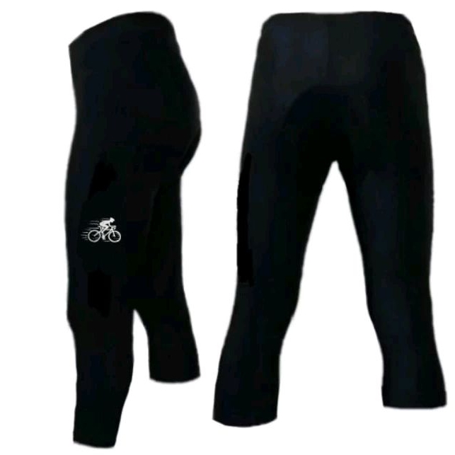 celana sepeda jumbo XXXL ketat pria wanita cowok cewek 3/4 celana gowes padding busa