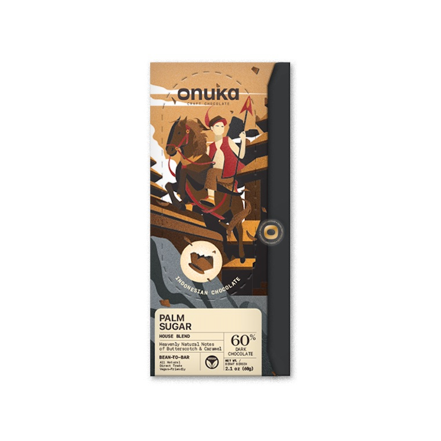 

Onuka Palm Sugar, 60% Dark Chocolate / Coklat Asli Gula Aren Rendah Gula