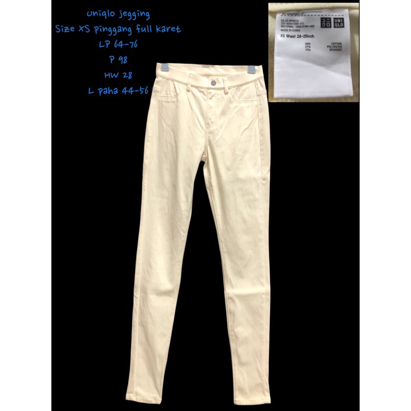 uniqlo jegging soft yellow sz XS jegging uniqlo warna kuning soft size XS jegging uniqlo mulus