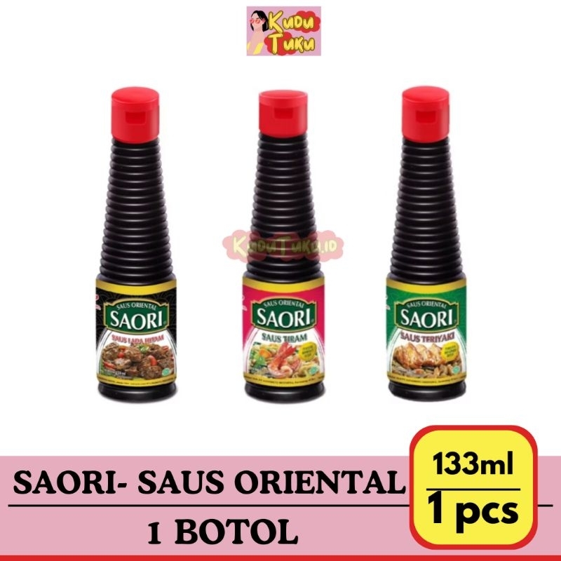 

1 PCS - SAORI SAUS ORIENTAL 133ml BOTOL- SAUS TIRAM, SAUS TERIYAKI, SAUS LADA HITAM