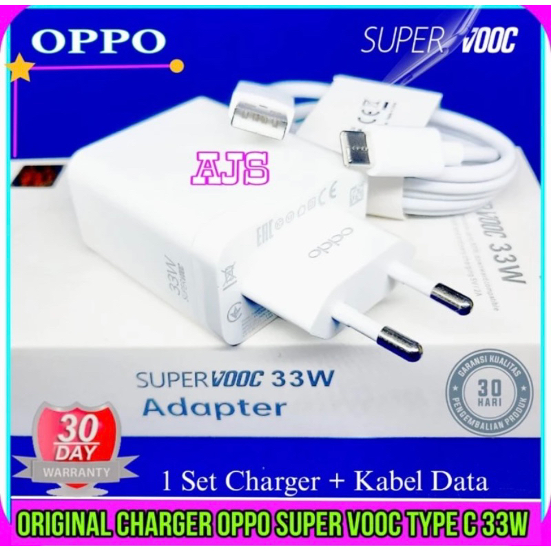 Charger casan oppo fast charging 33watt original 100% super vooc type c