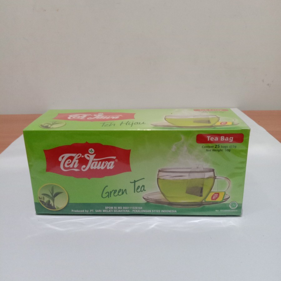 

Green Tea 25 bag Pure Green Original ( Teh Hijau Asli Murni Merek Teh Jawa)