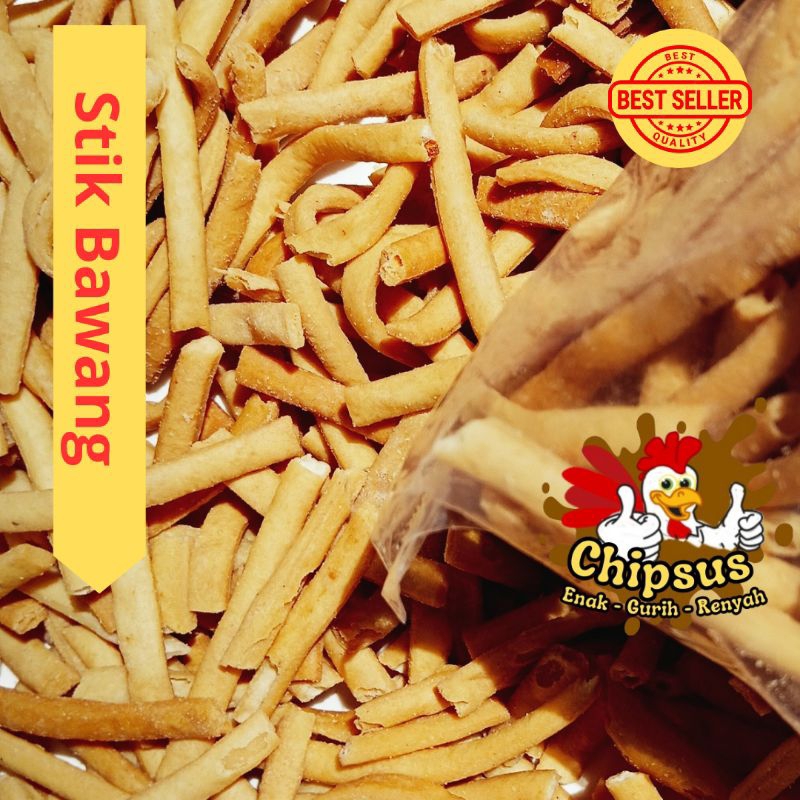 

bawang stik gurih renyah 1KG keripik rasa asin original enak cemilan termurah