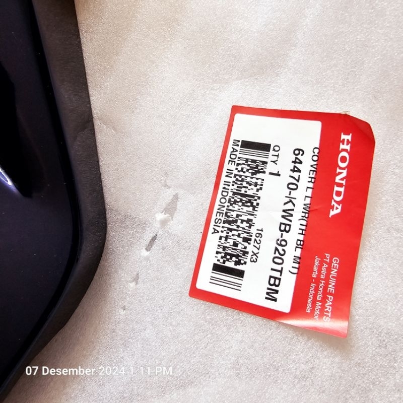 Cover bawah samping Blade kiri . 64470-KWB-920TBM