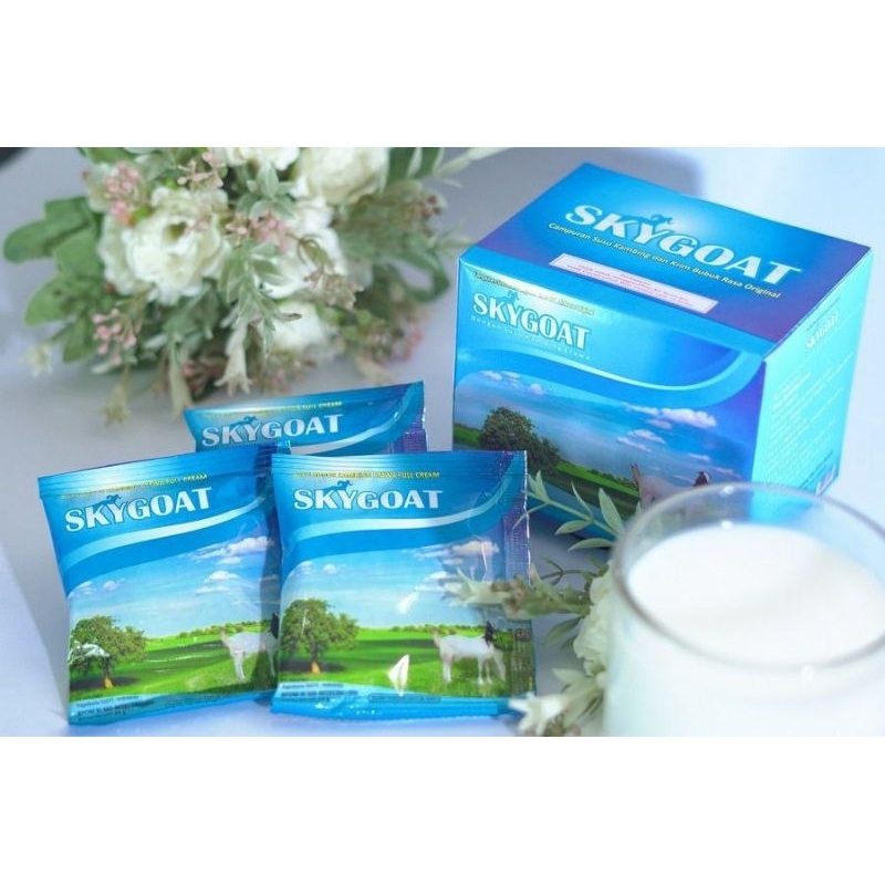 

[PAKET 4 KOTAK] Susu kambing skygoat 200gr isi 10 sachet rasa original