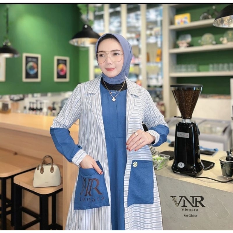 Set Baju Muslim Gamis Abaya GINA by VIENARA