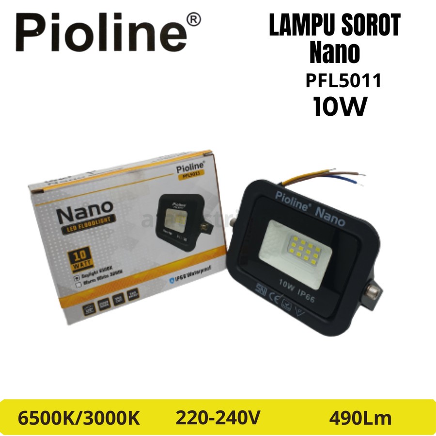 Lampu Sorot LED 10 watt 10w Pioline Flood Light - Putih/Kuning