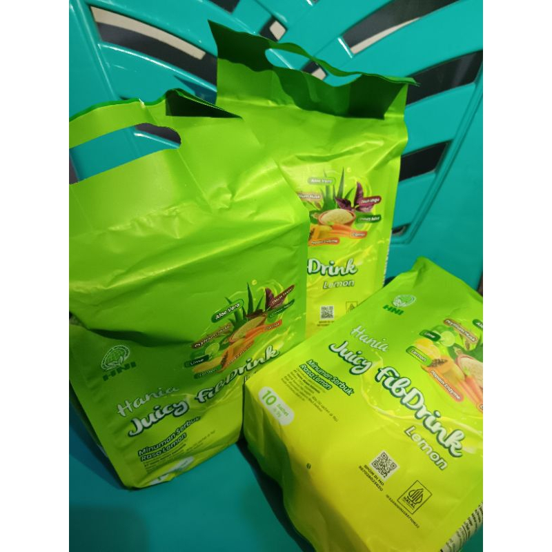 

HANIA JUICY FIBDRINK LEMON - (isi 10 sachet) - Minuman Serbuk Rasa Lemon