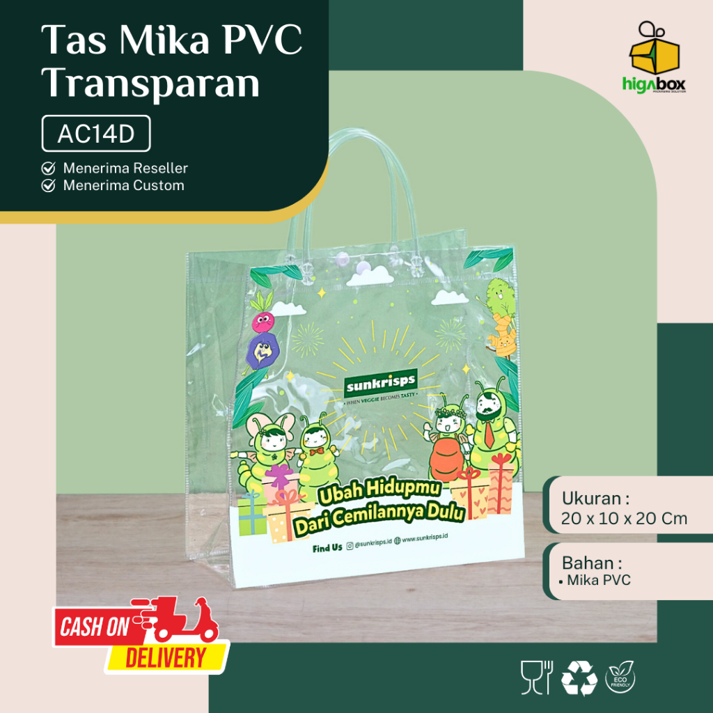 

TERIMA JASA CUSTOM TAS MIKA / Custom Tas Mika Transparan / Custom Ukuran Tas mika / Plastik Pvc / Tas Mika Souvenir / Sablon Tas Mika Transparan / Custom / Tas Hampers Mika PVC | AC14D SUNKRIPS