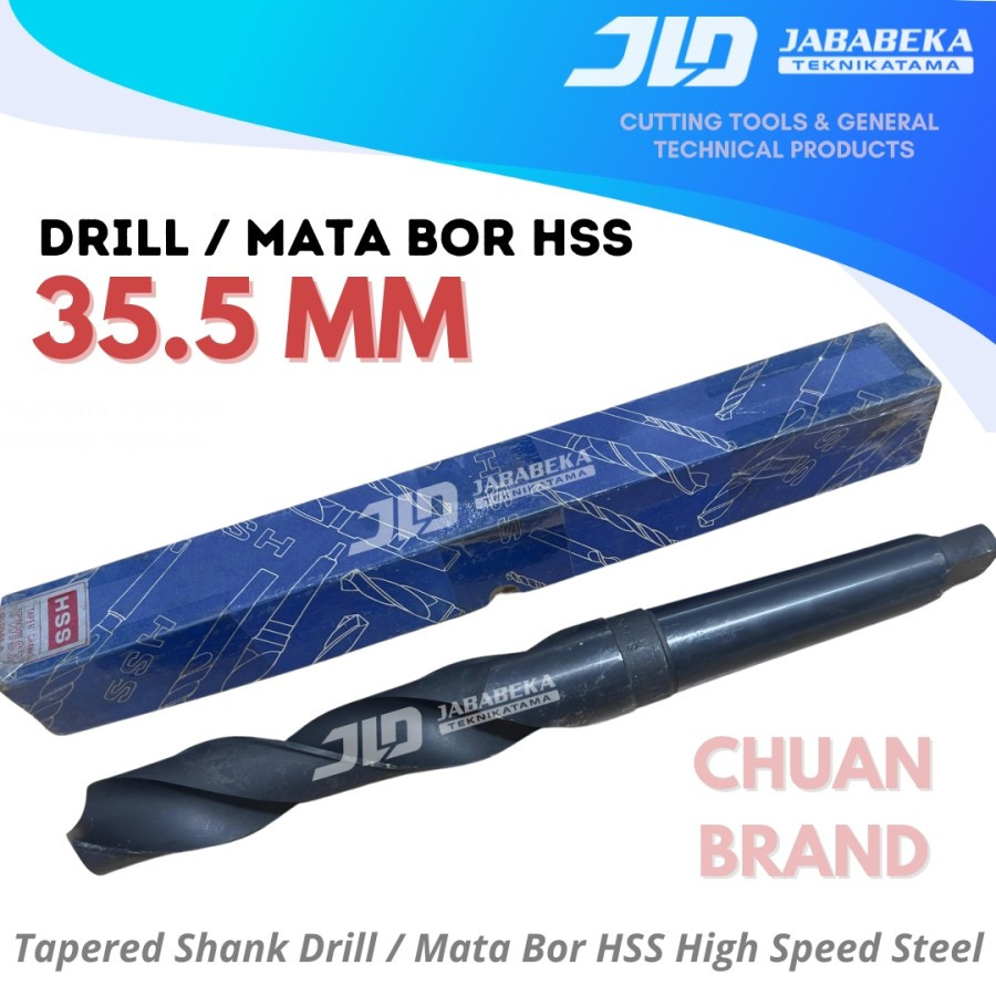 Mata Bor 35.5mm Mata Bor Cones 35.5 mm Taper Shank Drill / Mata Bor 35.5 mm HSS High Speed Steel