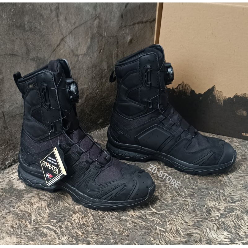 Sepatu PDL HITAM SALOMON TALI PUTER/Sepatu PDL SALOMON SWIVEL ROPE 8 INCH/SEPATU SALOMON PUTAR