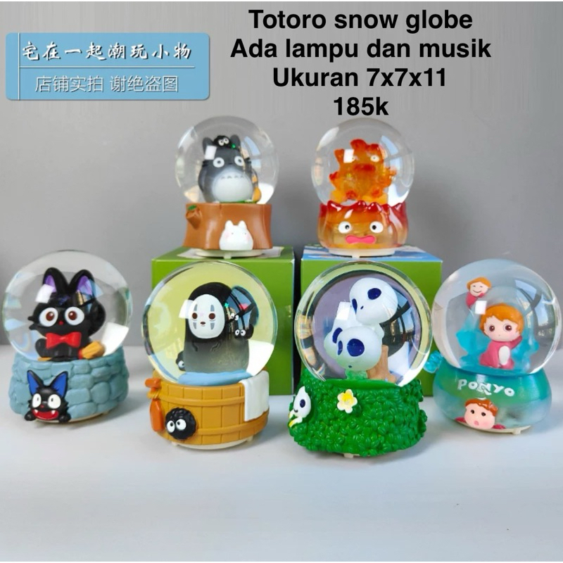 READY STOK INDO Bola Lampu Musik Salju Snow Globe Totoro k