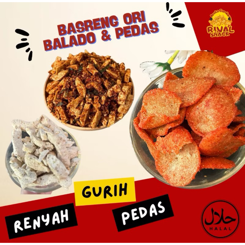 

BASRENG Krispi Renyah Original Balado Pedas 500gr