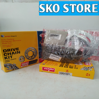 Gear Set H2-412PA-KEH-110H Aspira Original Paket Gir,Rantai & Gir GL PRO NEO TECH, MEGA PRO Murah