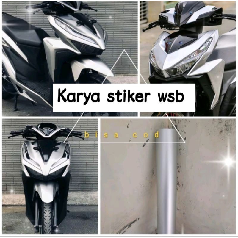 stiker skotlet motor warna silver glossy maxdecal G090