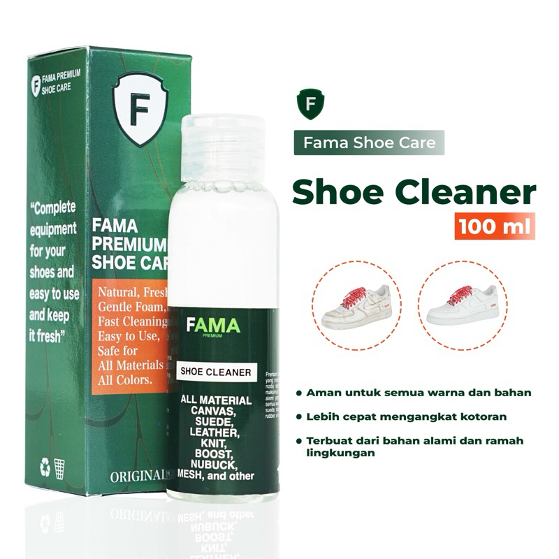 Fama Shoe Care - Shoe Cleaner - 100Ml - Pembersih Sepatu - Sabun Sepatu - Fama Shoes Cleaner