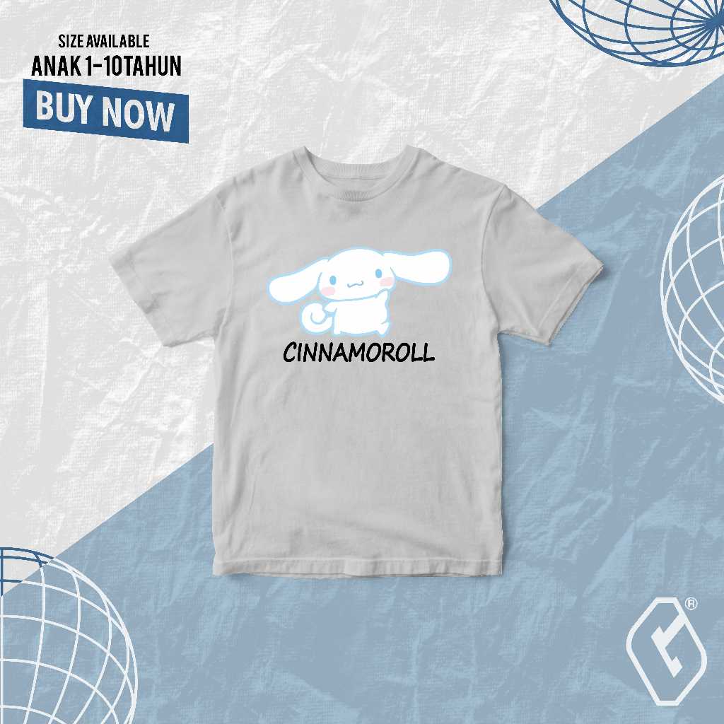 kaos anak cinnamoroll / baju distro anak cinnamoroll